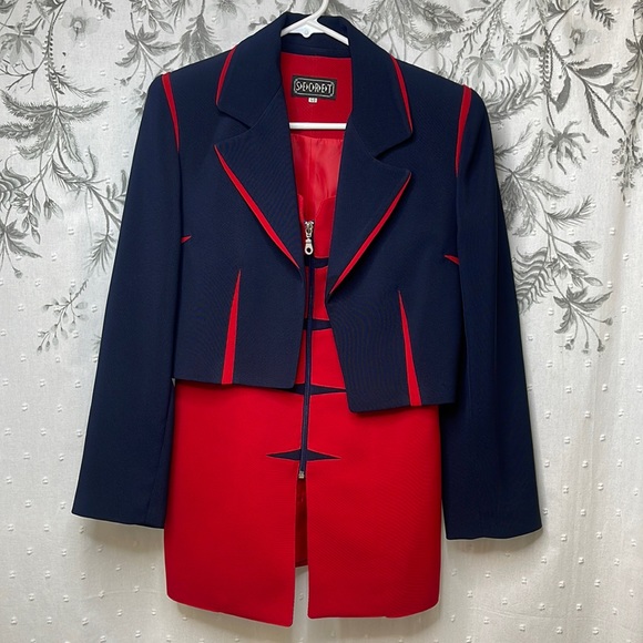 Vintage 2 piece dress blouse and jacket - Picture 2 of 7